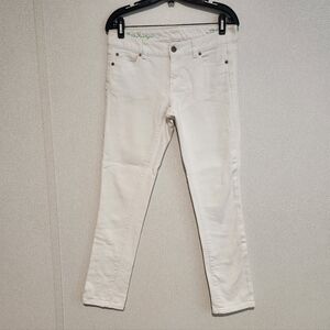 Lilly Pulitzer Wortg Skinny Jeans Pants Size 4 White